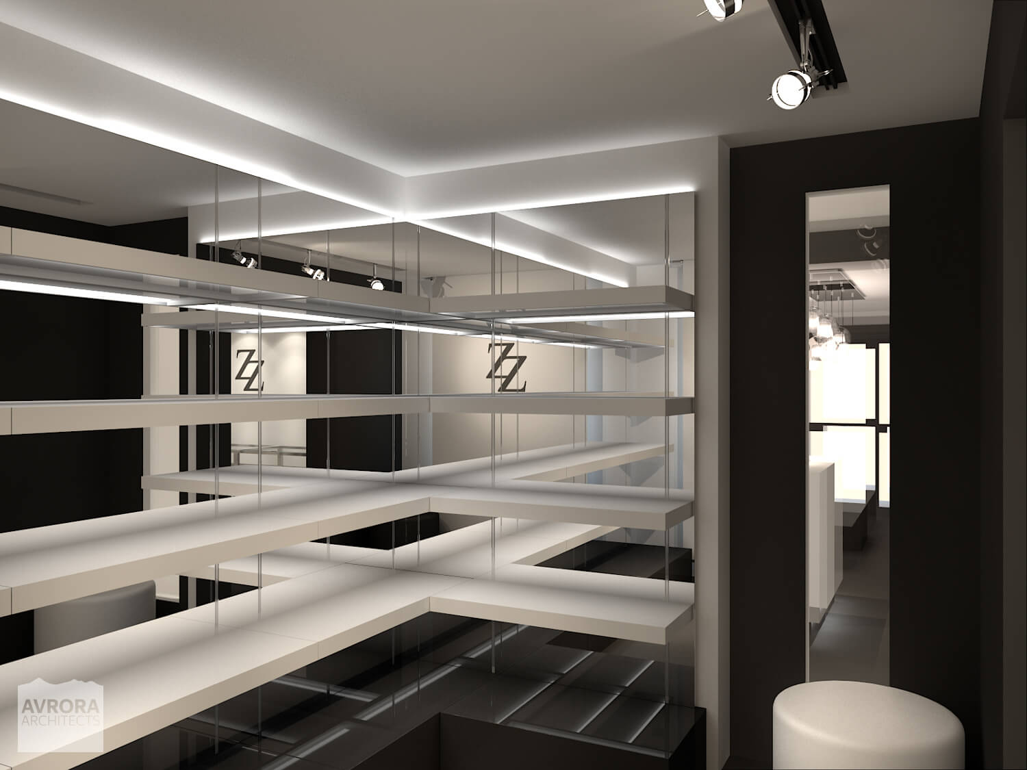 Дизайн интерьера магазина одежды